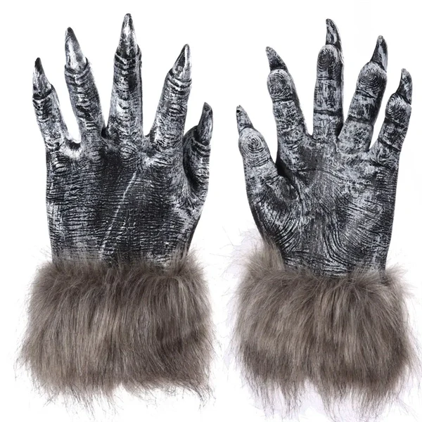 Halloween Devil & Werewolf Gloves – Realistic Wolf Claw Cosplay Costume Accessories