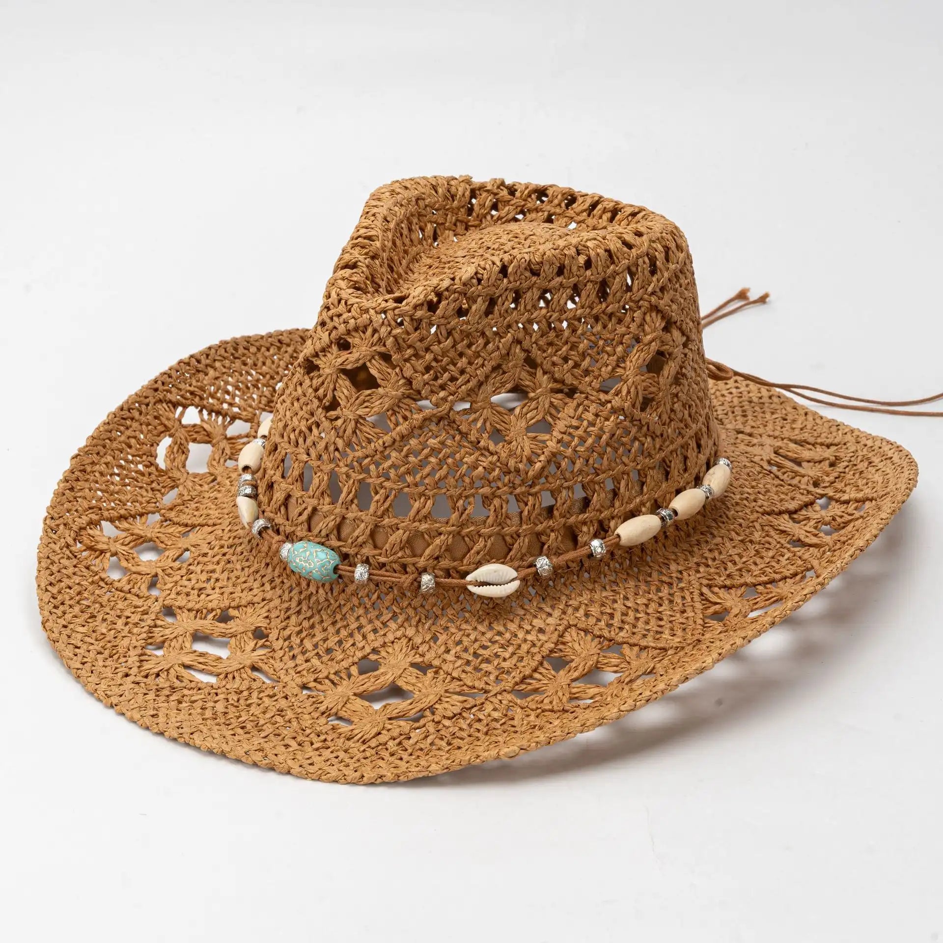 Hand-woven Women's Straw Cowboy Hat