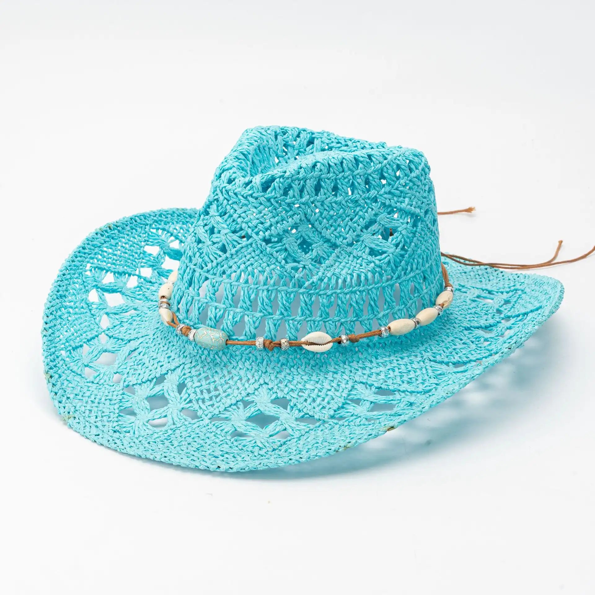 Hand-woven Women's Straw Cowboy Hat