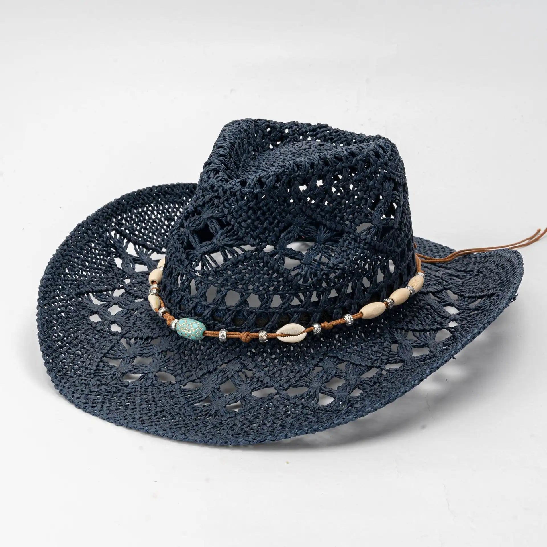 Hand-woven Women's Straw Cowboy Hat