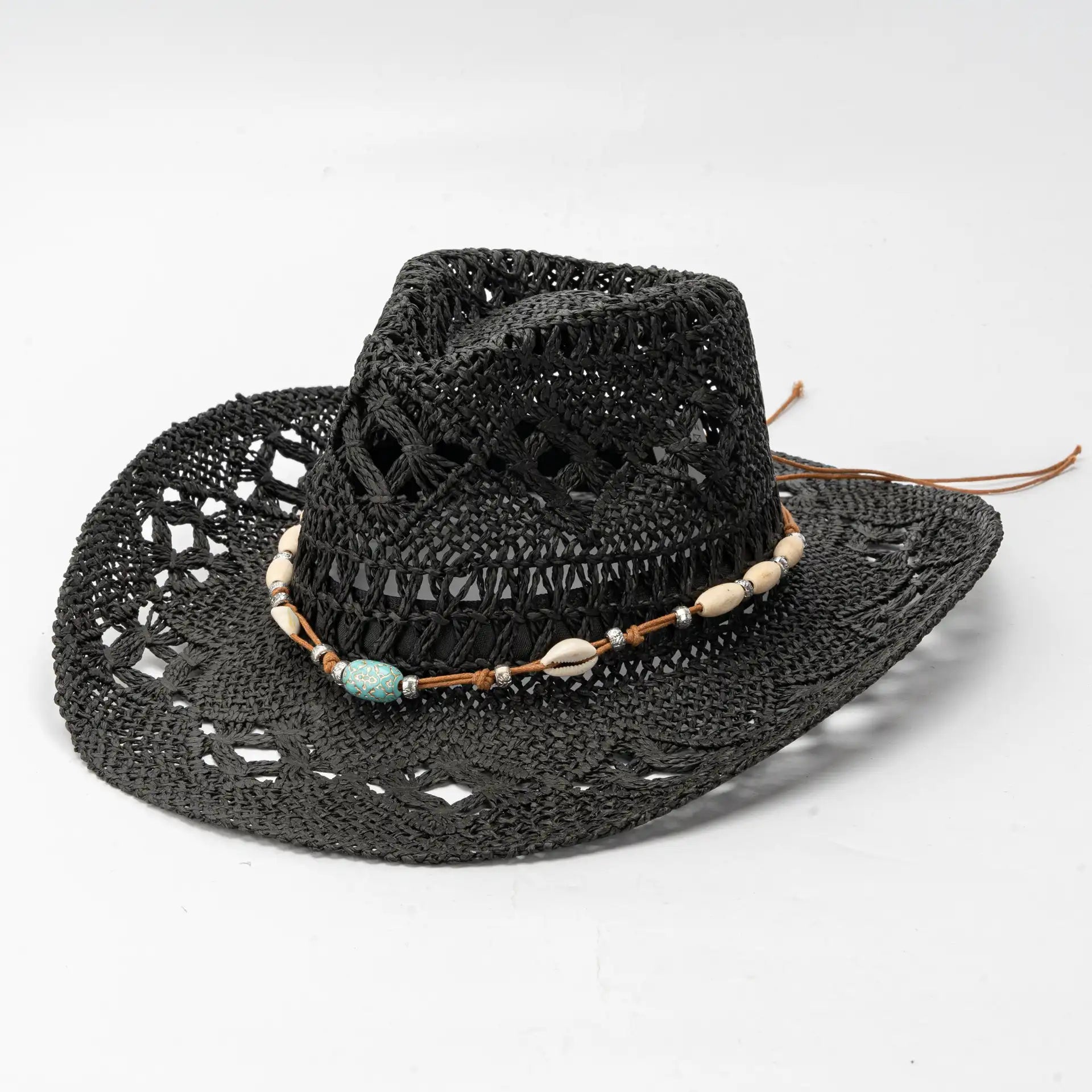 Hand-woven Women's Straw Cowboy Hat
