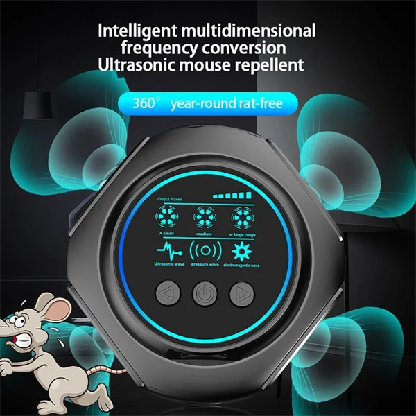 High-Power Ultrasonic Rodent Repeller – 360° Coverage for Large Spaces