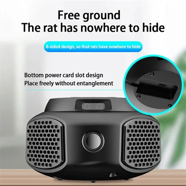 High-Power Ultrasonic Rodent Repeller – 360° Coverage for Large Spaces