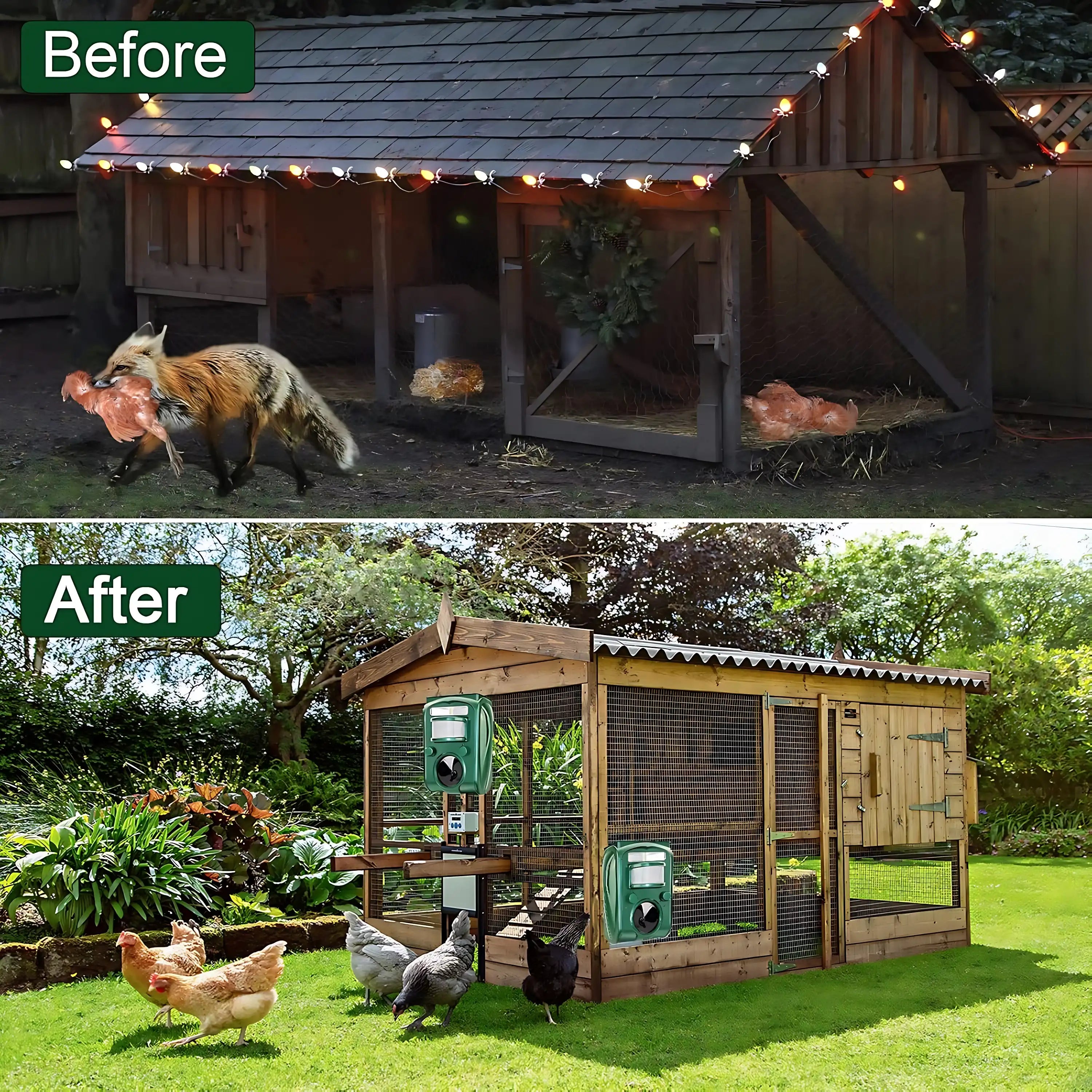 Highly Efficient Solar Ultrasonic Animal Repeller - With 5 Frequencies, Repels Moles, Squirrels, Deer, Snakes, Cats, Dogs, Raccoons, Skunks, Foxes, Birds