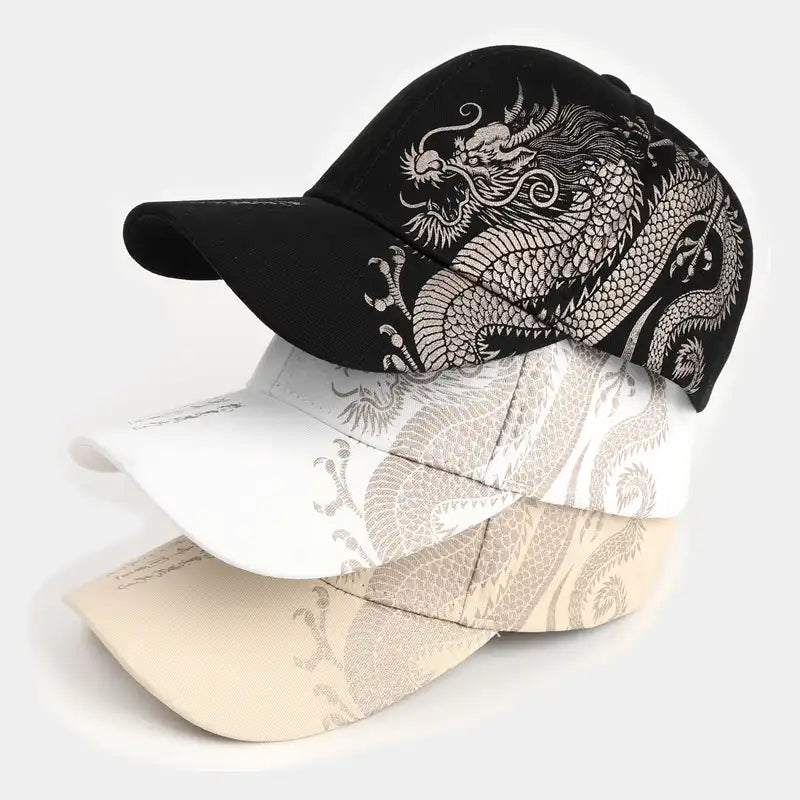 Hip Hop Vibe Dragon Pattern Baseball Cap
