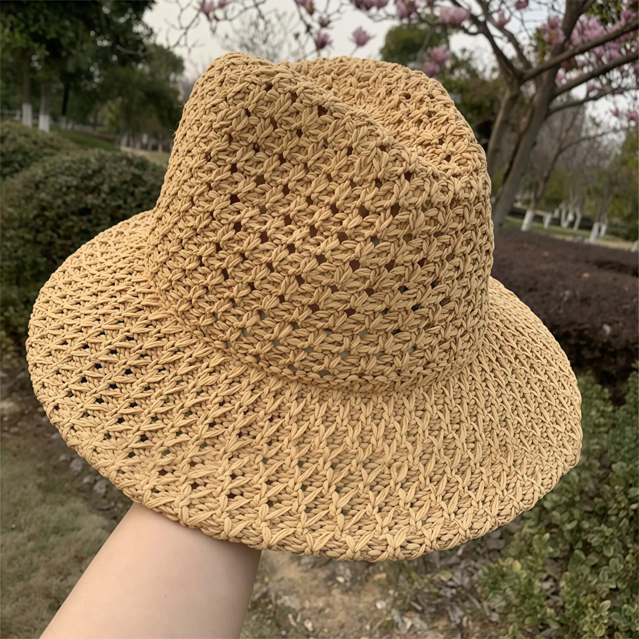 Hollow Panama Straw Hat Beach Hat