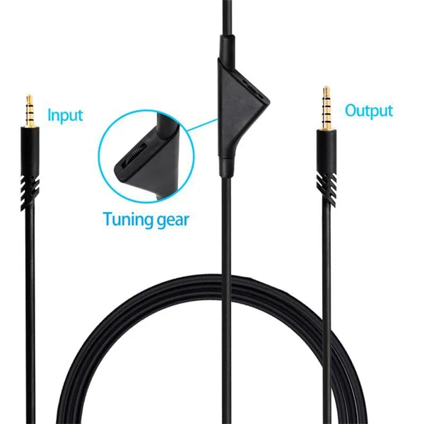 Inline Audio Cable with Volume Control for Astro A10 & A40 Gaming Headsets