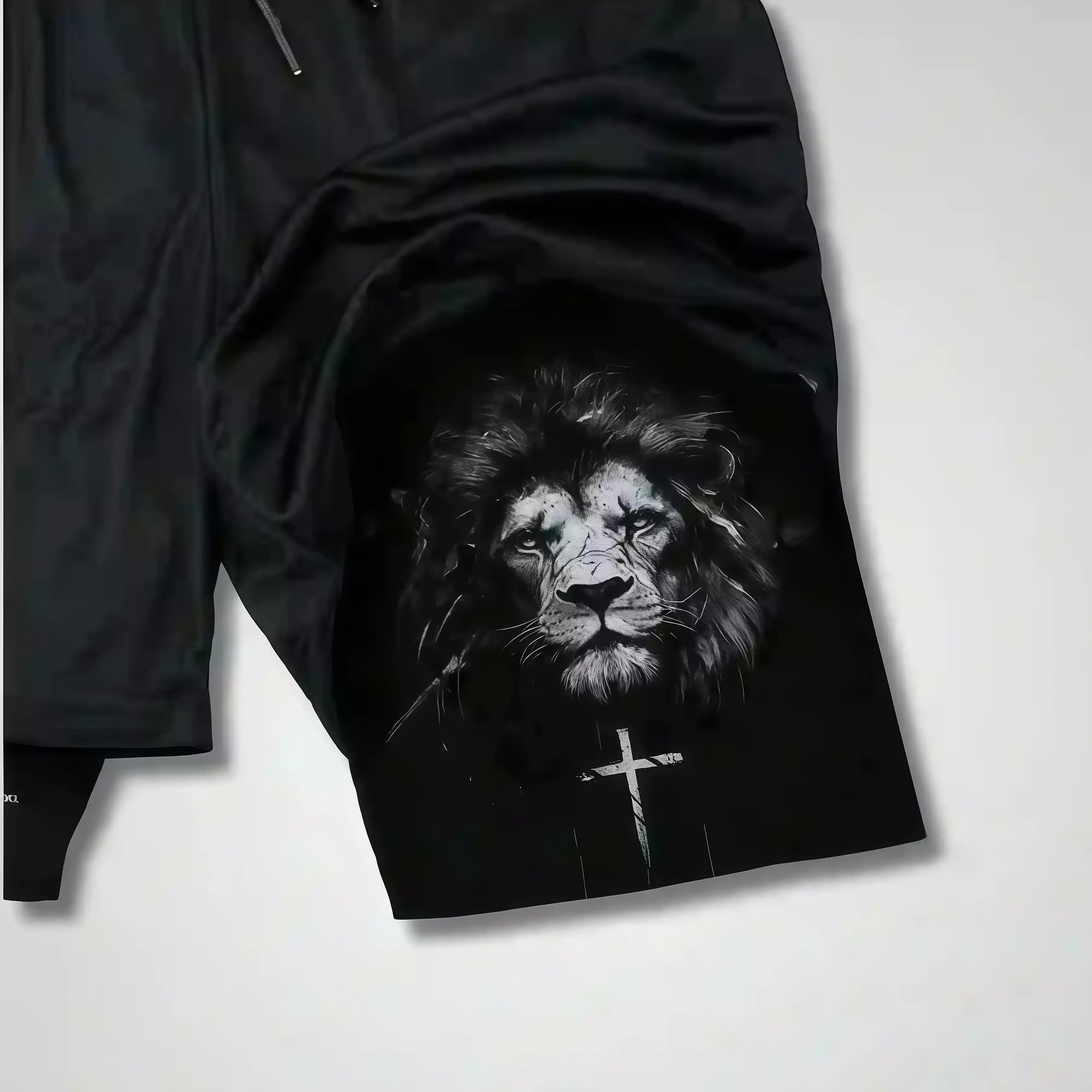 Joshua 1:9 Lion Print Performance Shorts