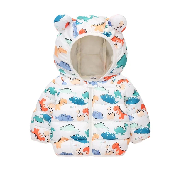 Kids Dinosaur Cotton Padded Jacket