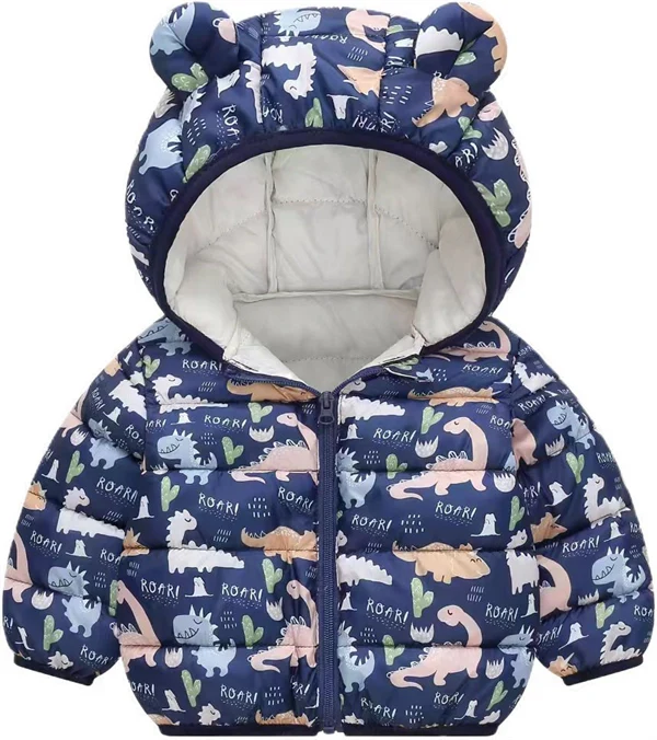 Kids Dinosaur Cotton Padded Jacket