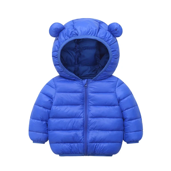 Kids Solid Color Cotton Padded Jacket