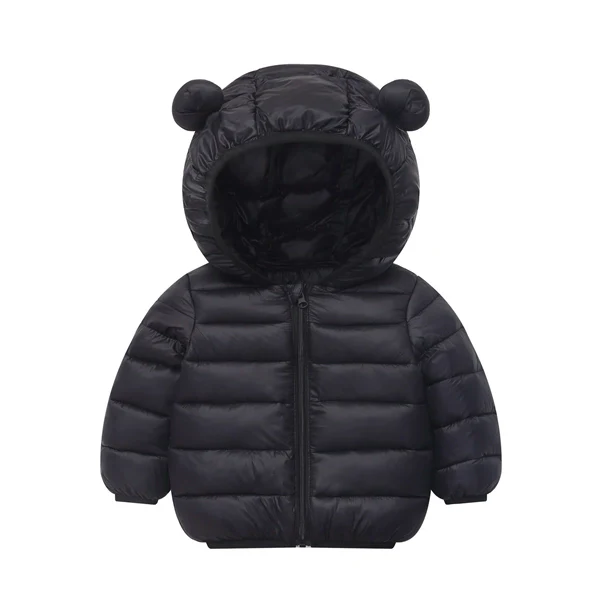 Kids Solid Color Cotton Padded Jacket