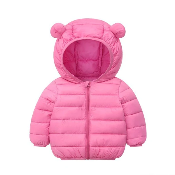 Kids Solid Color Cotton Padded Jacket