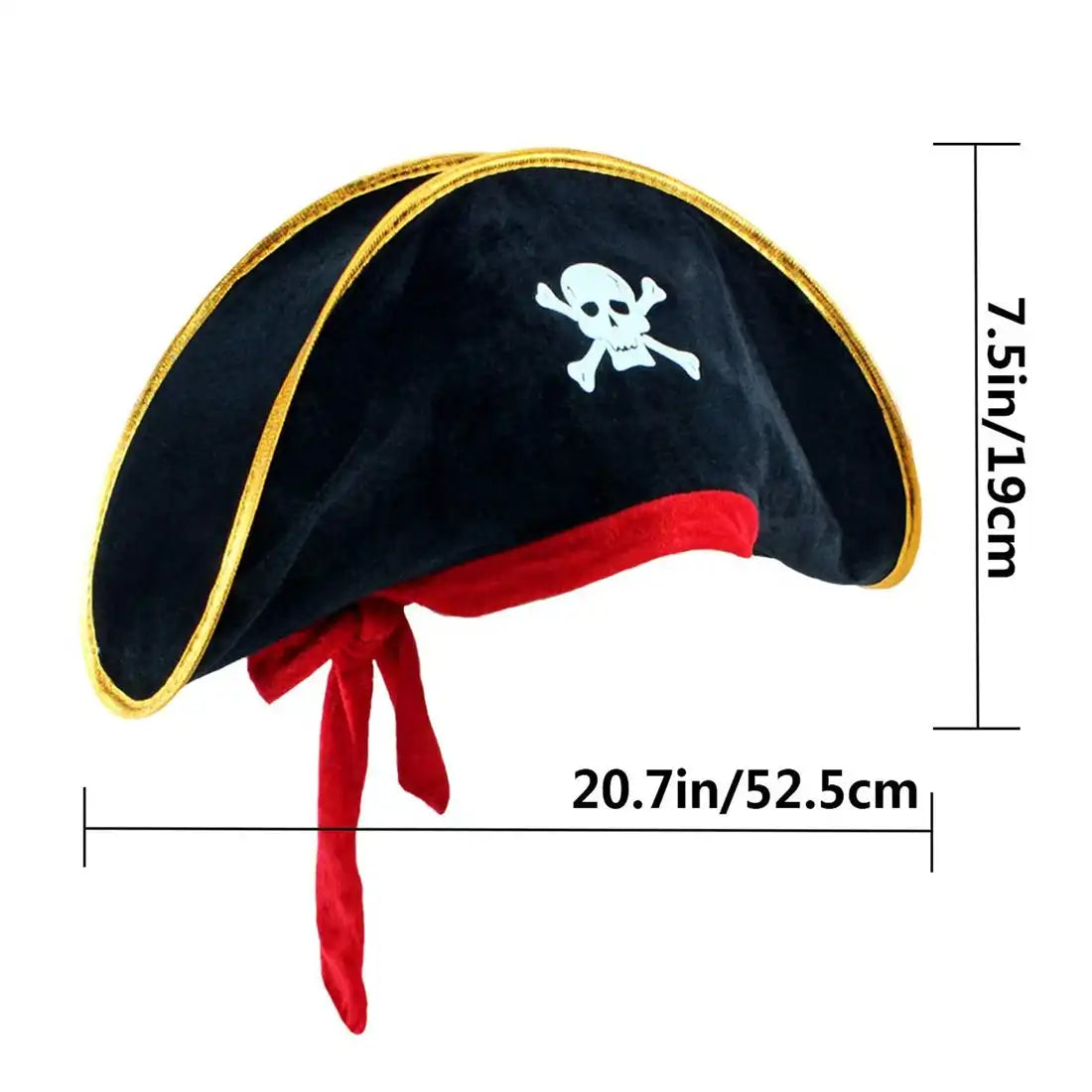 Kids Pirate Hat with Eyepatch - High-Top Halloween Costume Party Accessory