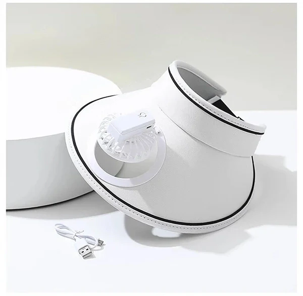 Kids Sun Hat with Fan – UPF 50+ UV Block, Wide Brim & Open Top for Cool Comfort