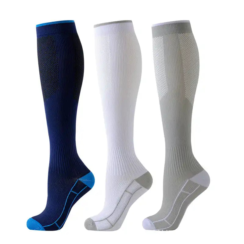 Knee-High Compression Socks (20-30mmHg) - Breathable Support for Running & Travel