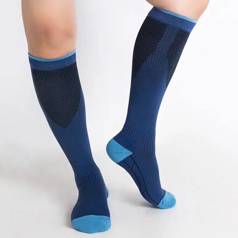 Knee-High Compression Socks (20-30mmHg) - Breathable Support for Running & Travel