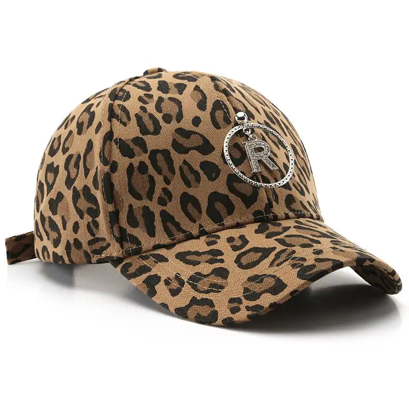 Leopard Print Cotton Baseball Cap