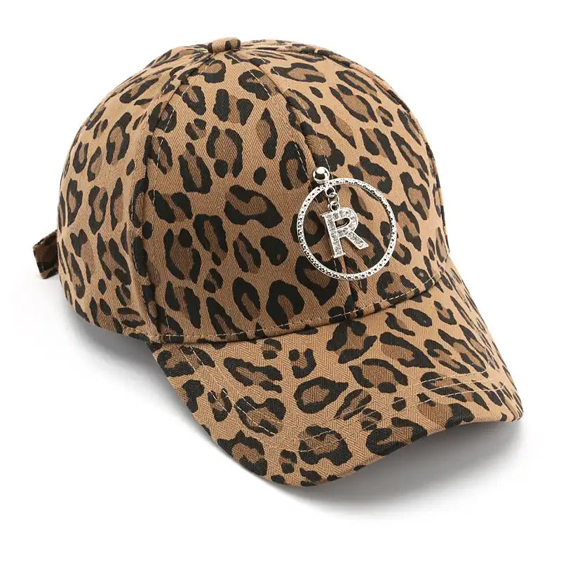 Leopard Print Cotton Baseball Cap