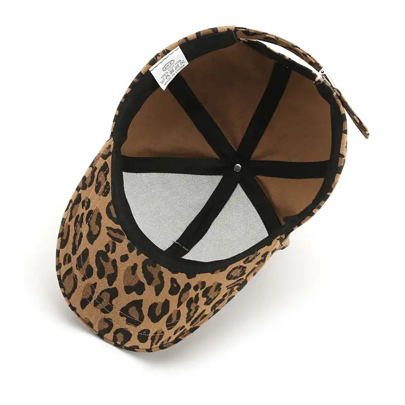 Leopard Print Cotton Baseball Cap