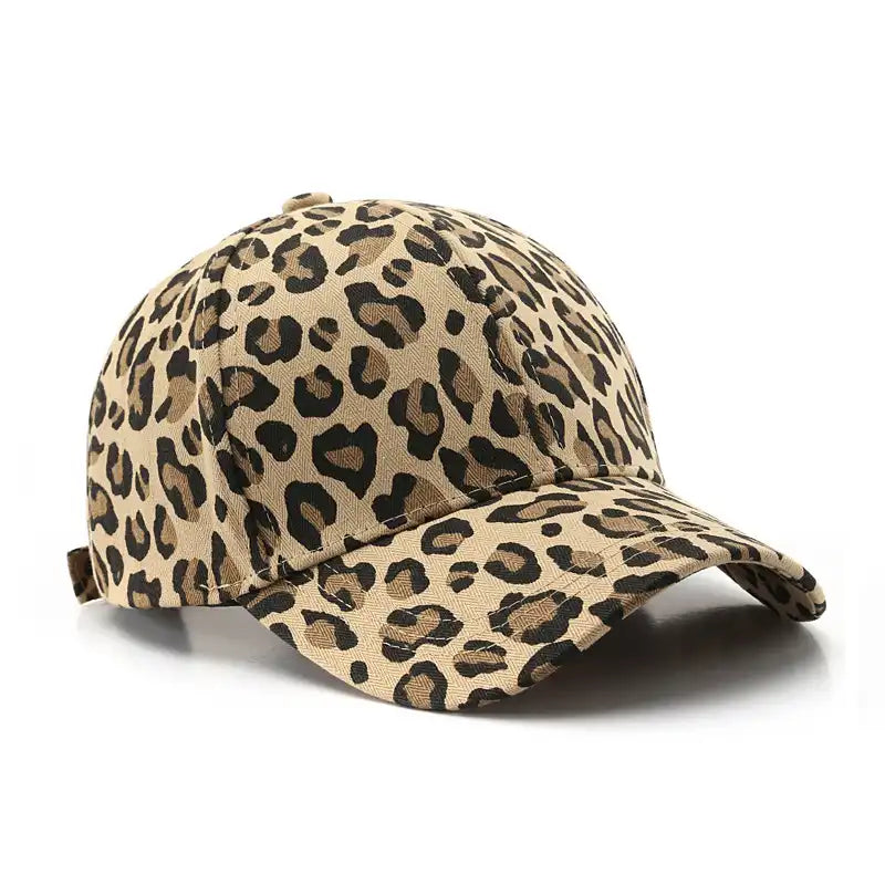 Leopard Print Cotton Baseball Cap
