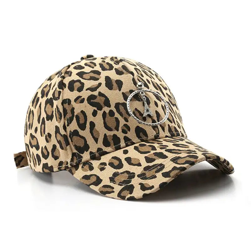 Leopard Print Cotton Baseball Cap