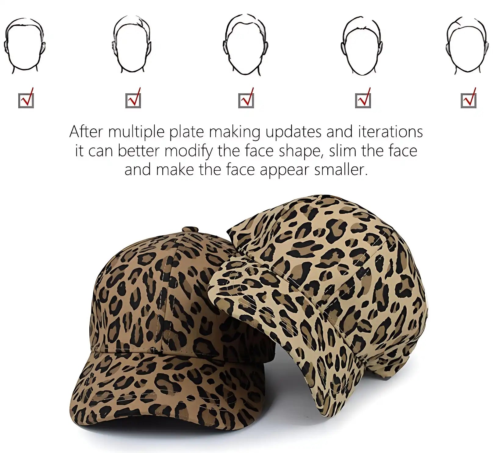 Leopard Print Cotton Baseball Cap