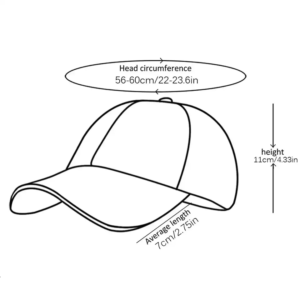 Lettering Embroidered Baseball Cap Adjustable