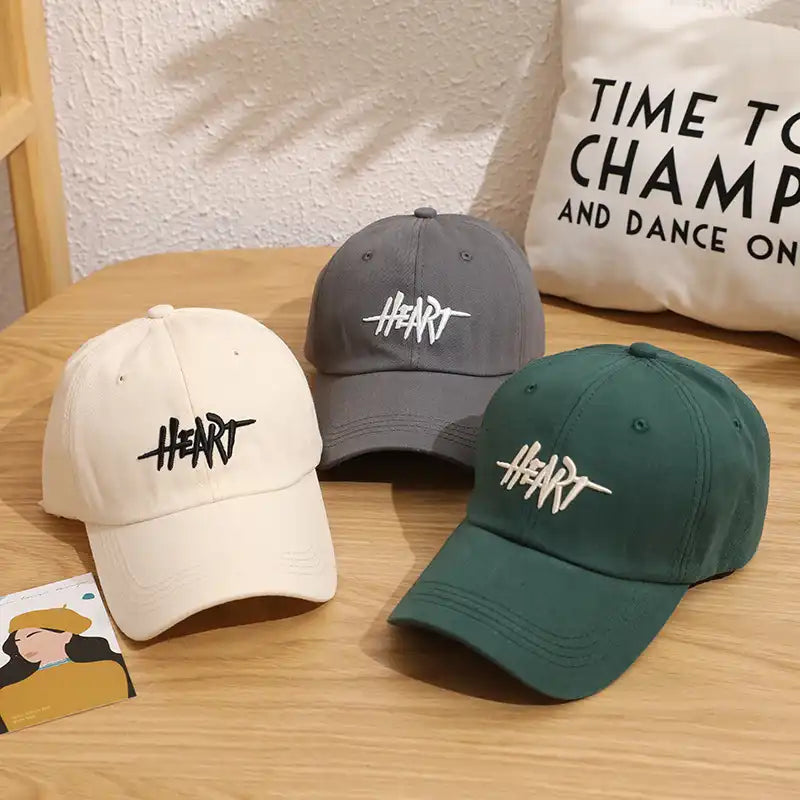 Lettering Embroidered Baseball Cap Adjustable