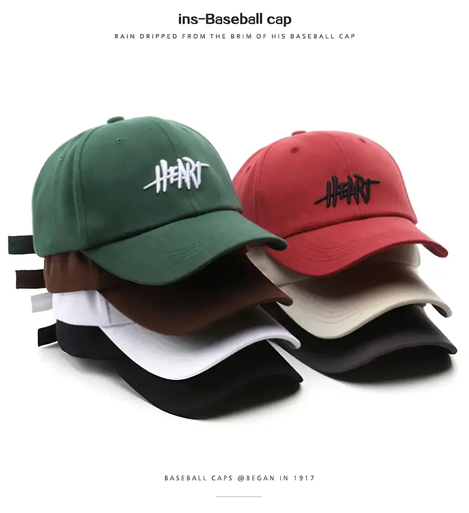 Lettering Embroidered Baseball Cap Adjustable