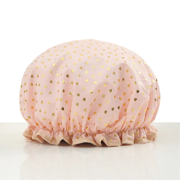 Luxury Double-Layer Shower Cap – Soft Lined & Waterproof for Frizz-Free Hair