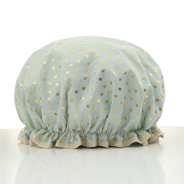 Luxury Double-Layer Shower Cap – Soft Lined & Waterproof for Frizz-Free Hair
