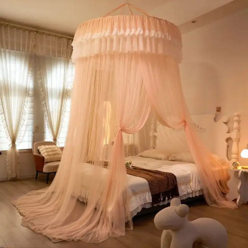 Luxury Lace Dome Mosquito Net Canopy Top Hook Design