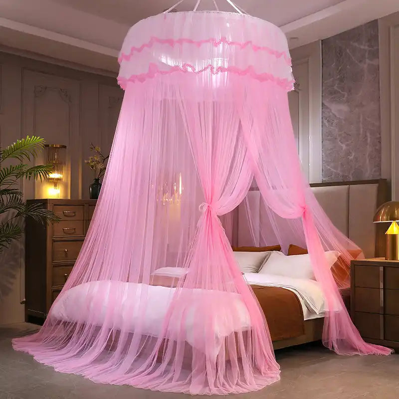 Luxury Lace Dome Mosquito Net Canopy Top Hook Design