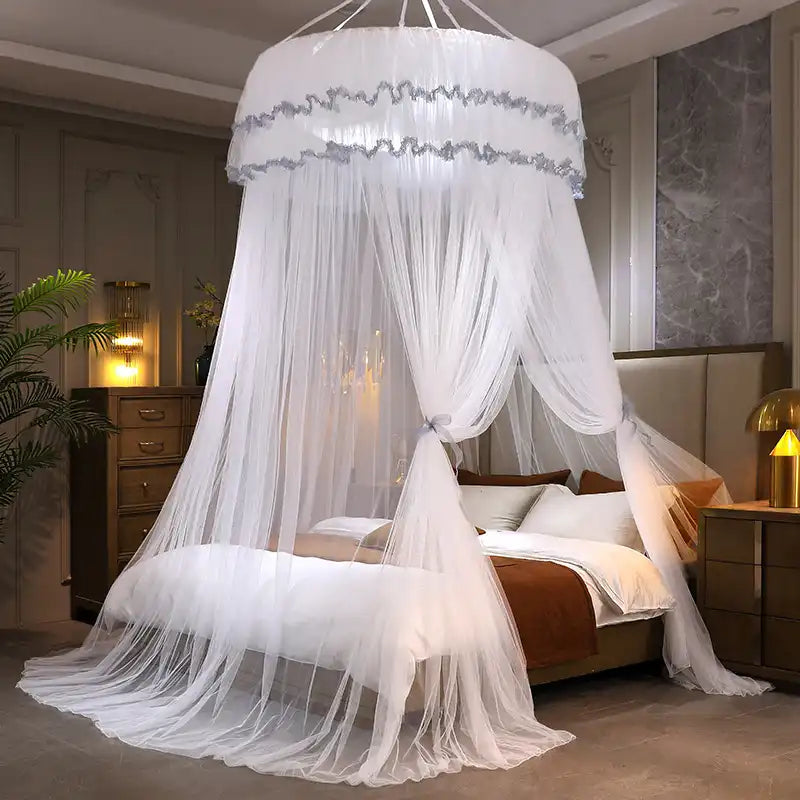 Luxury Lace Dome Mosquito Net Canopy Top Hook Design