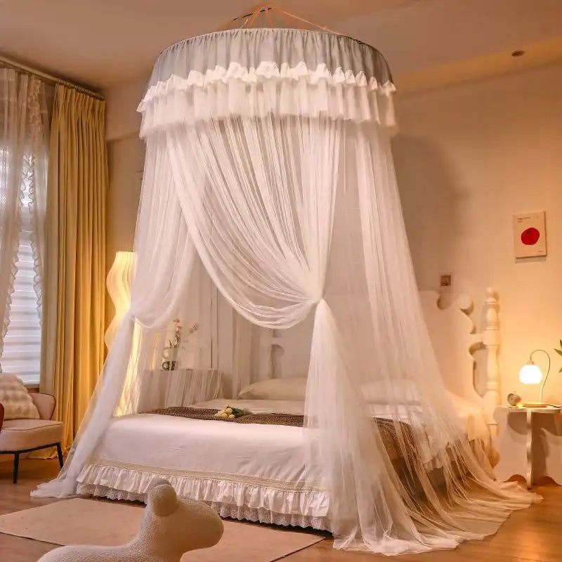 Luxury Lace Dome Mosquito Net Canopy Top Hook Design