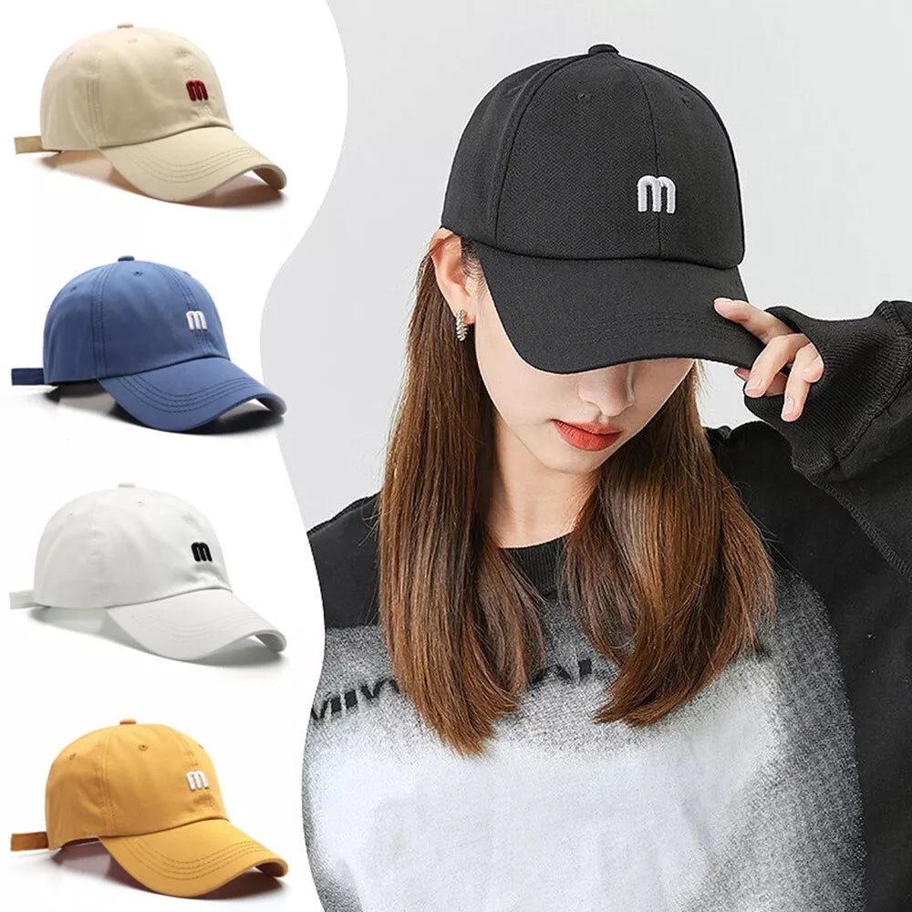 M Letter Cotton Baseball Cap