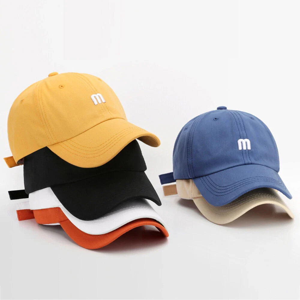 M Letter Cotton Baseball Cap