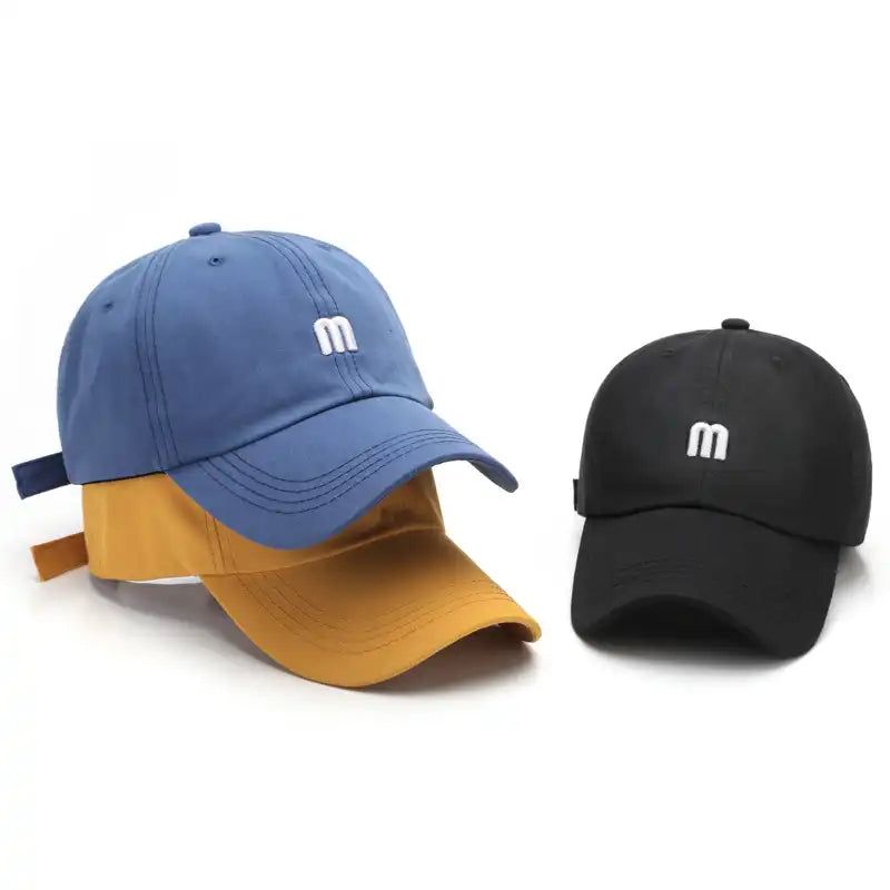 M Letter Cotton Baseball Cap