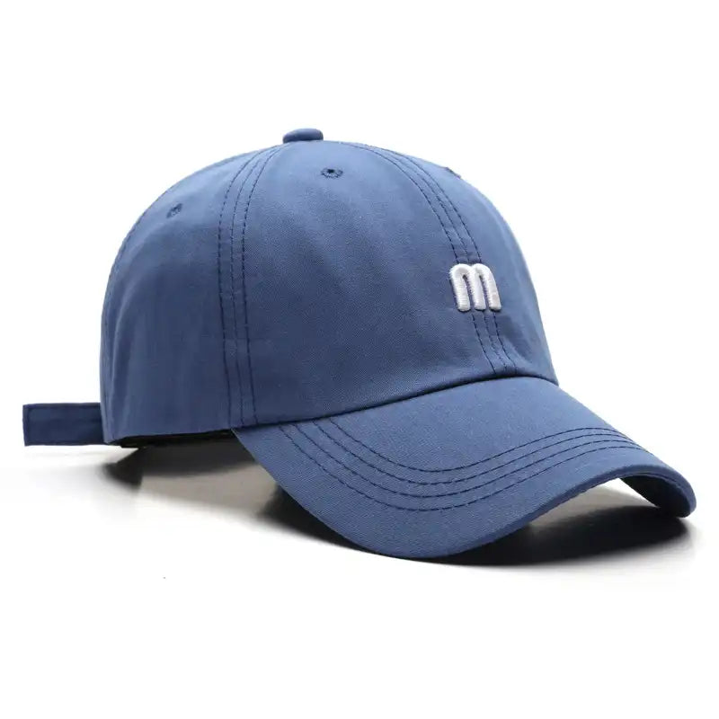 M Letter Cotton Baseball Cap