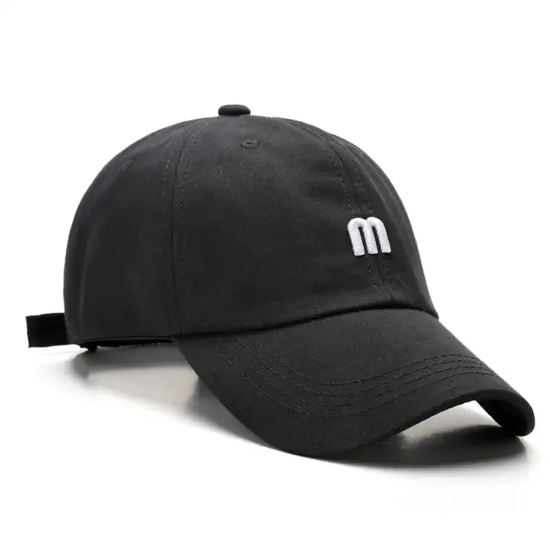 M Letter Cotton Baseball Cap