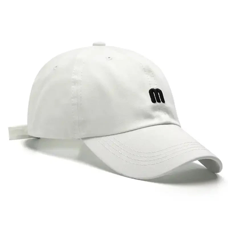M Letter Cotton Baseball Cap