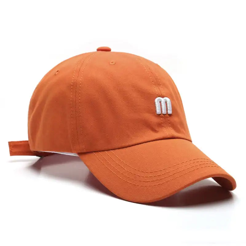 M Letter Cotton Baseball Cap