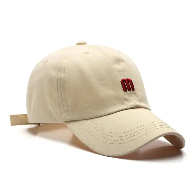 M Letter Cotton Baseball Cap