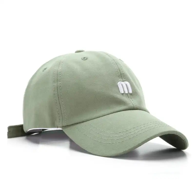 M Letter Cotton Baseball Cap