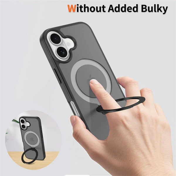 MagSafe-Compatible 2-in-1 Magnetic Stand Phone Case for iPhone 17 – Shockproof Matte Finish