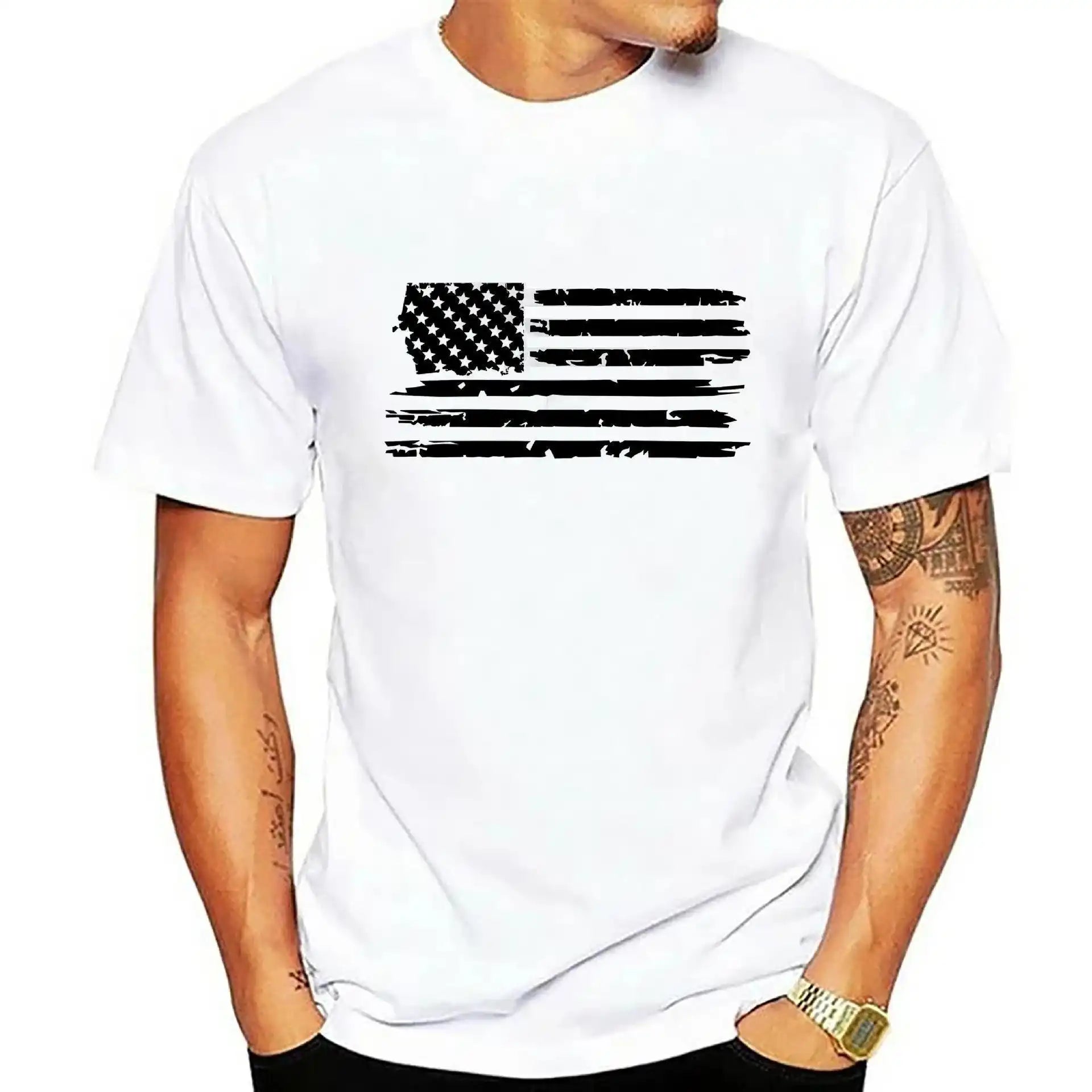 Men's 3D Patriotic T-Shirt - Lightweight Summer Streetwear
