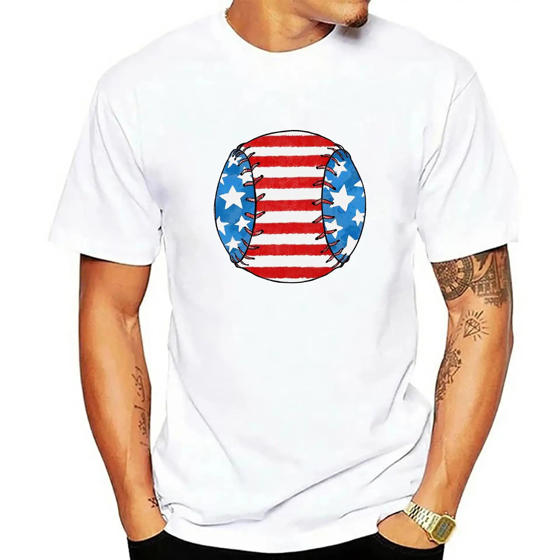 Men's 3D Patriotic T-Shirt - Lightweight Summer Streetwear