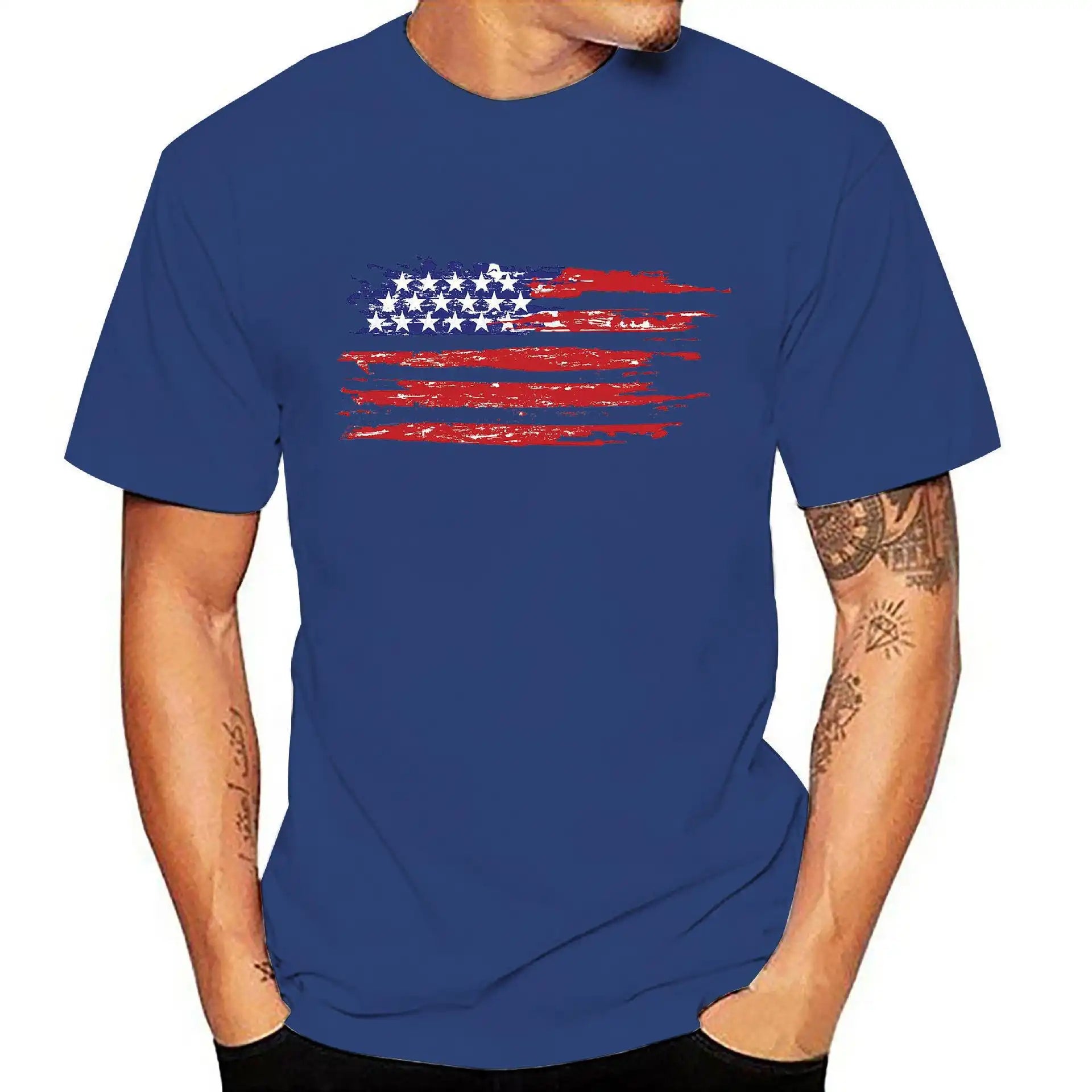 Men's 3D Patriotic T-Shirt - Lightweight Summer Streetwear