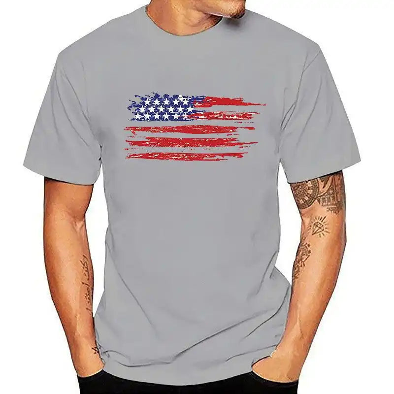 Men's 3D Patriotic T-Shirt - Lightweight Summer Streetwear
